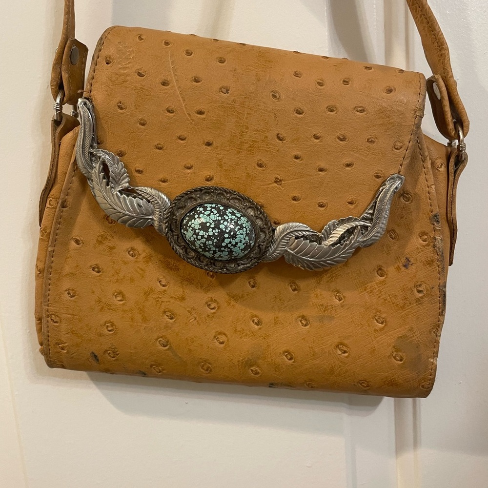 Vintage Western Ostrich crossbody
